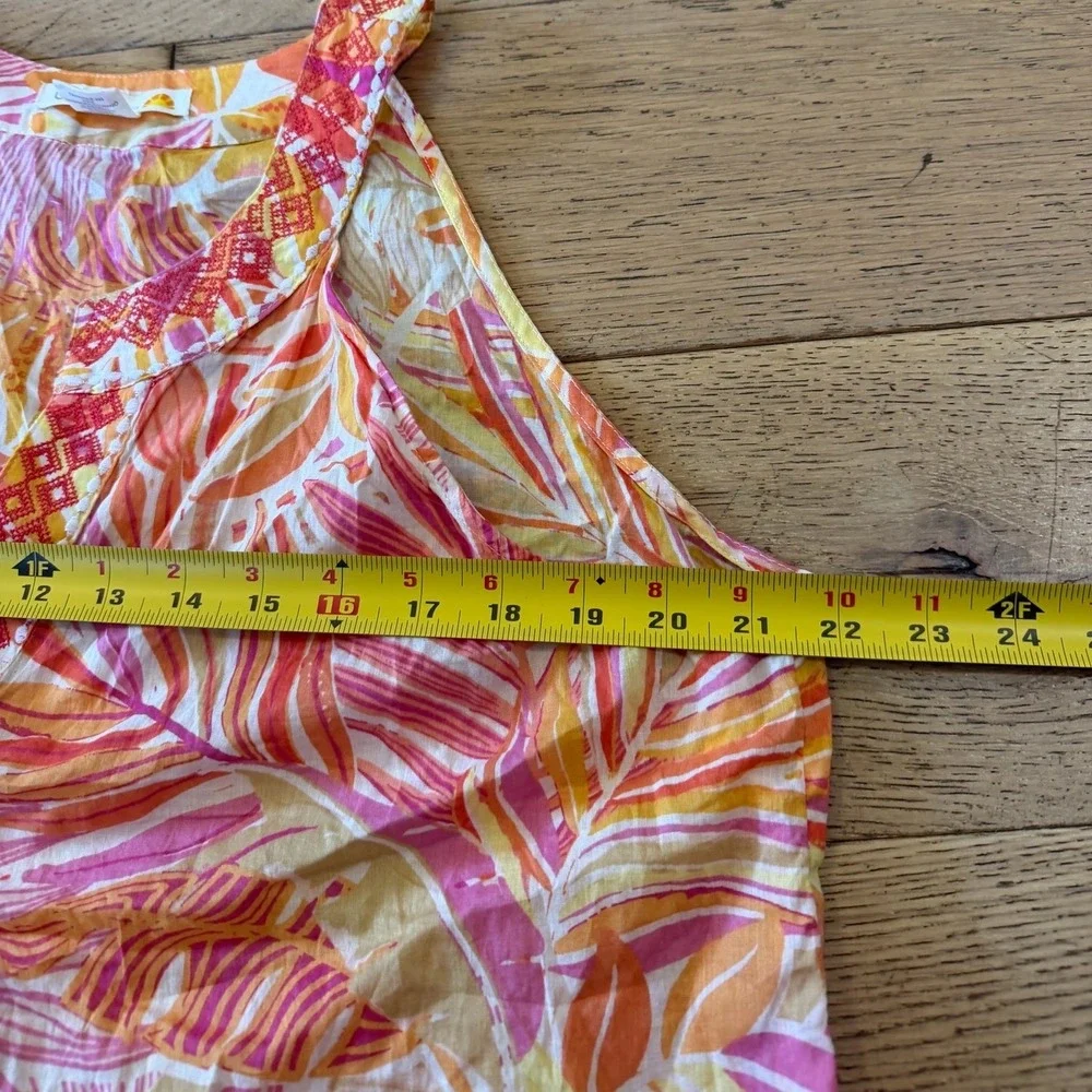 C&C California Tropical Skirt Set L & XL Pink Orange Boho Summer (2118)‎